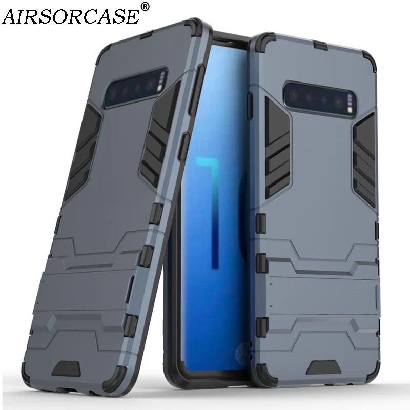 Чехол для Samsung S10 Plus + S10e Galaxy Note 10 Note10 5G Жесткий из поликарбоната и ТПУ гибридный