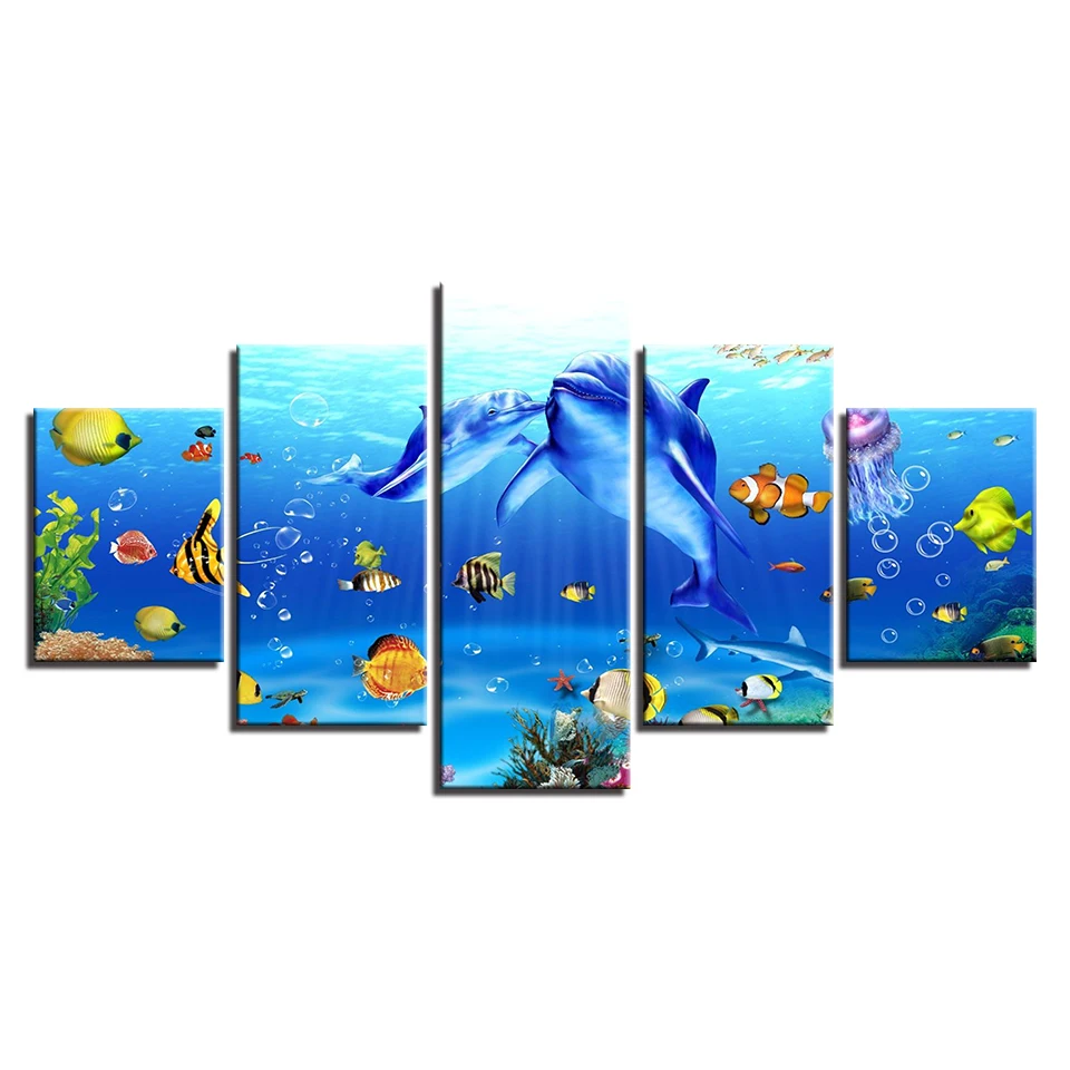 Настенные художественные картины на холсте Декор для гостиной рамки 5 шт.