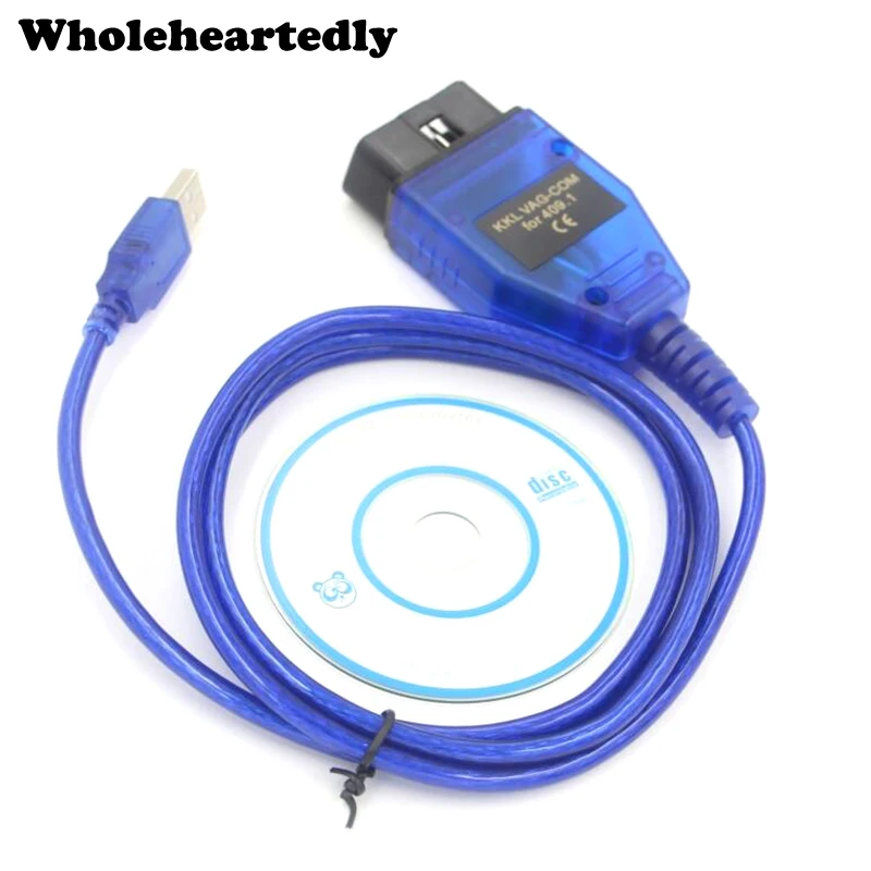 Акция! Vag COM 409 1 KKL OBD2 Диагностический кабель USB Scan инструмент интерфейс для Audi VW SEAT