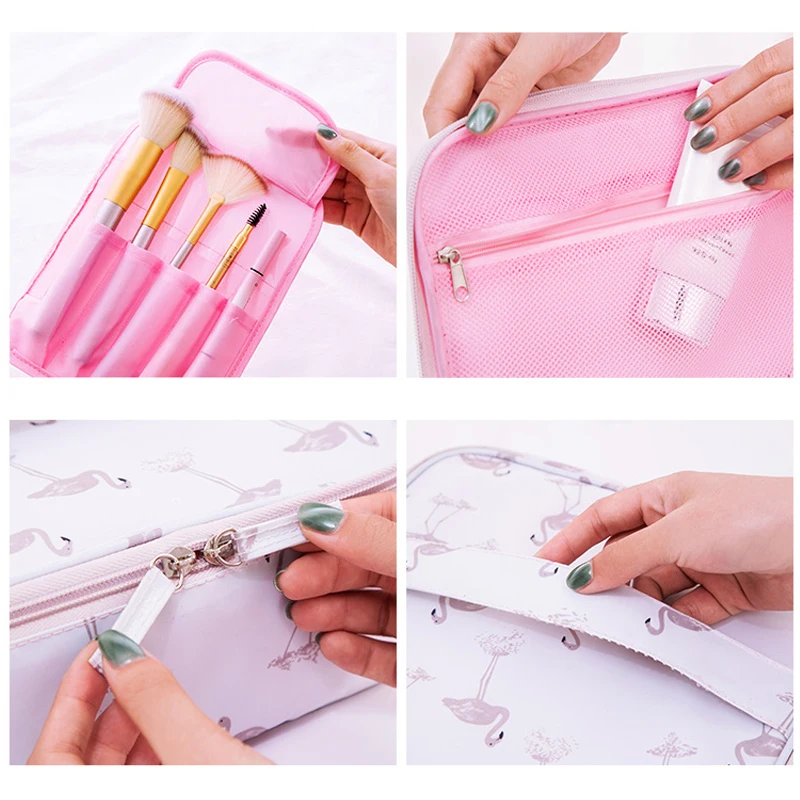 

Brand organizer travel fashion lady cosmetics cosmetic bag beautician storage bags large capacity Women makeup bag H127