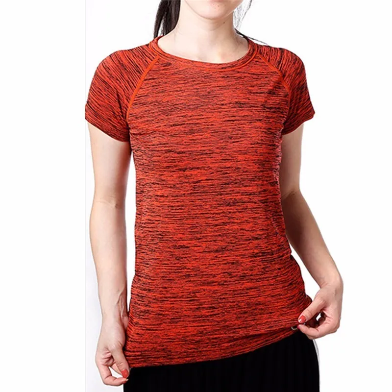 Женская быстросохнущая Спортивная футболка для йоги с коротким рукавом дышащая