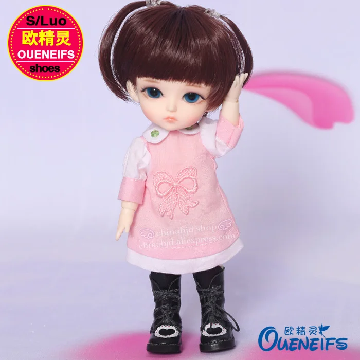 Обувь для куклы BJD 1/8 кожаная обувь черные цвета кукол lati YOSD длина 3 см ширина 1 2