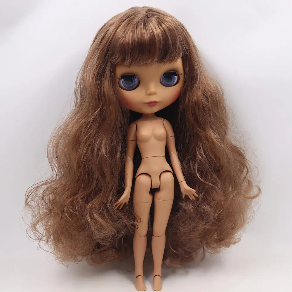 Ледяной DBS Blyth кукольные нет. BL9158 каштановые волосы с челкой шарнирное тело черная