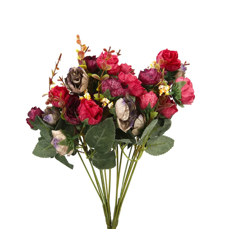 2 шт. искусственный цветок букет Роза Свадебный праздник поставка домашний