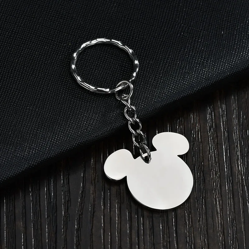 Minnie Mouse Персонализированные нержавеющей стали собака бирка Сердце Sheap Брелок Серебряный цвет выгравированное имя изображение брелоки с животными личный изготовленный на заказ Brelok - Цвет: Minnie Mouse