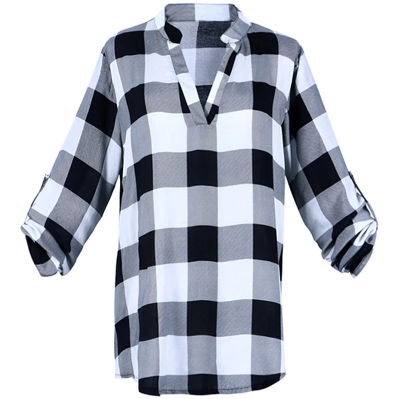 Клетчатая блузка рубашка размера плюс XXXXL 5XL красный черный цвет модная брендовая