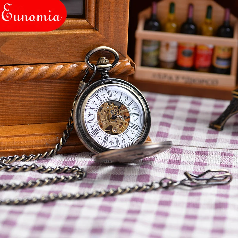 Винтажные женские карманные часы армейские США чехол с рисунком орла белый