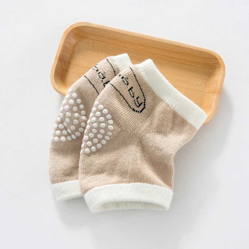 beige 1 пара, Детские наколенники, гетры, защита от скольжения, аксессуары для ползания, Детские наколенники, защита для детей, защита для ползающего ребенка - Цвет: beige