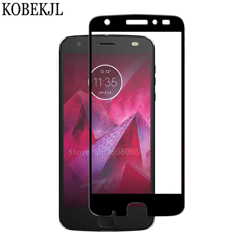 Black Экран протектор для Motorola Moto Z2 силы закаленное Стекло Motorola Moto Z2 силы Z 2 Z2Force XT1789 Защитная пленка с полным покрытием - Цвет: Black