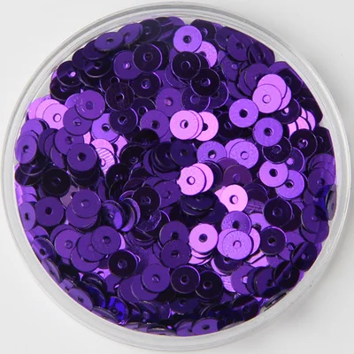 purple 3 мм 4 мм 5 мм 6 мм плоский круглый ПВХ свободные Блестки блестка шитье ремесло для свадебного украшения одежды платье колпачки для обуви DIY аксессуары - Цвет: purple
