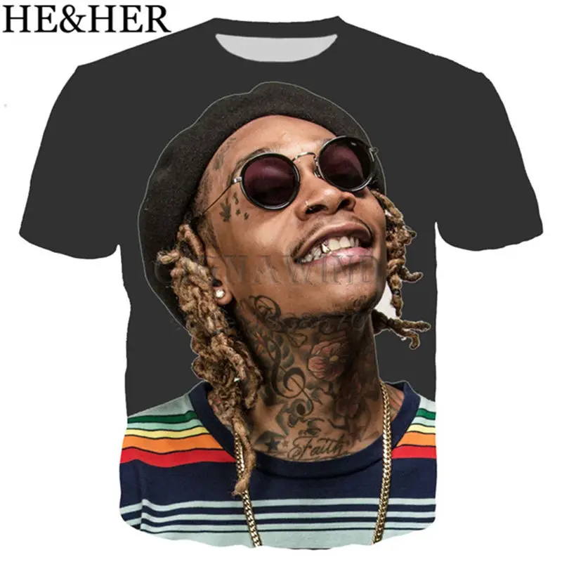 Новая популярная Футболка wiz khalifa для мужчин и женщин модная крутая футболка с 3D