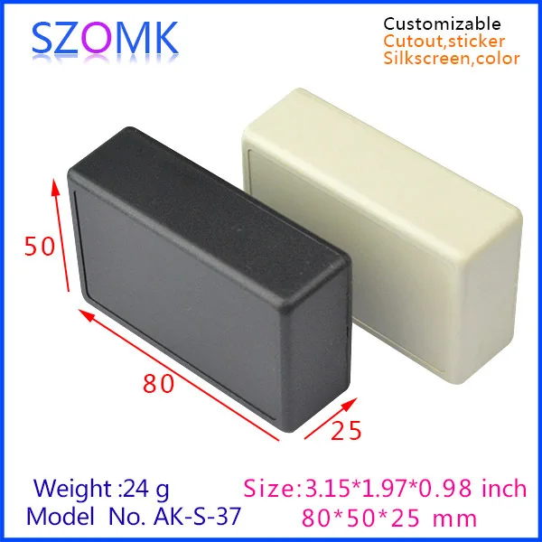 Abs корпус переключателя для платы pcb небольшие пластиковые ящики (5 шт.) 80*50*25 мм abs