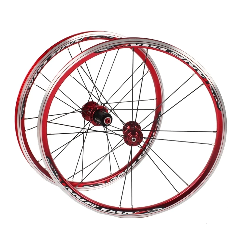 406V100-135full red BXM складной велосипед 20 дюймов RT* 1-3/8 в/дисковый тормоз передний 2 задний 5 подшипник ультра гладкий светильник 451/406 обод колеса - Цвет: 406V100-135full red