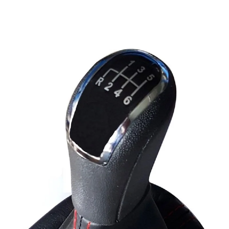 6 Speed 5 скоростей 6 передач автомобильная ручка переключения передач с кожаной загрузкой для Mercedes Benz W203 S203 стайлинга автомобилей - Название цвета: 6 Speed