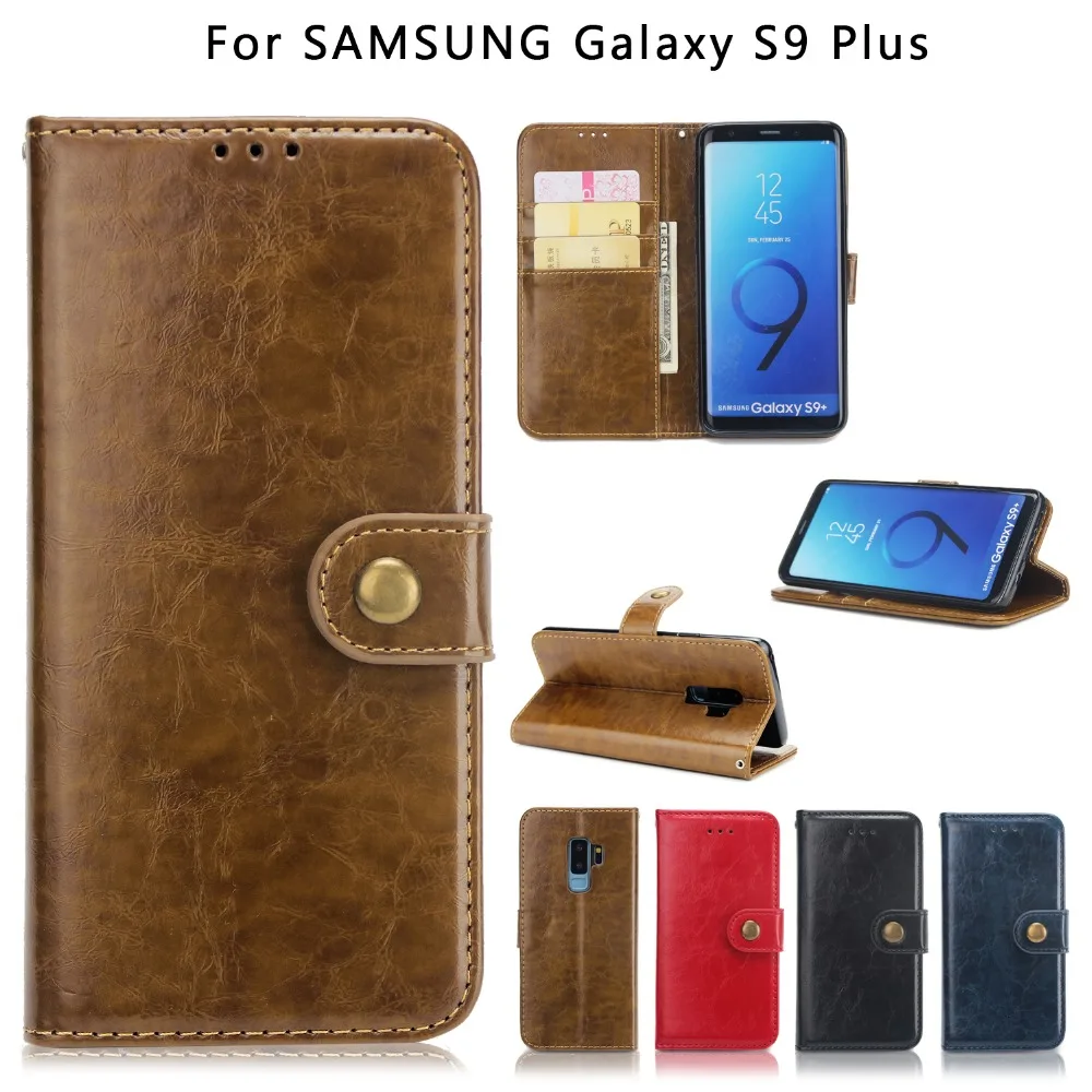 Кожаный чехол книжка для Samsung Galaxy S9 S8 Plus Note 8 противоударный бумажник S7 S6 Edge