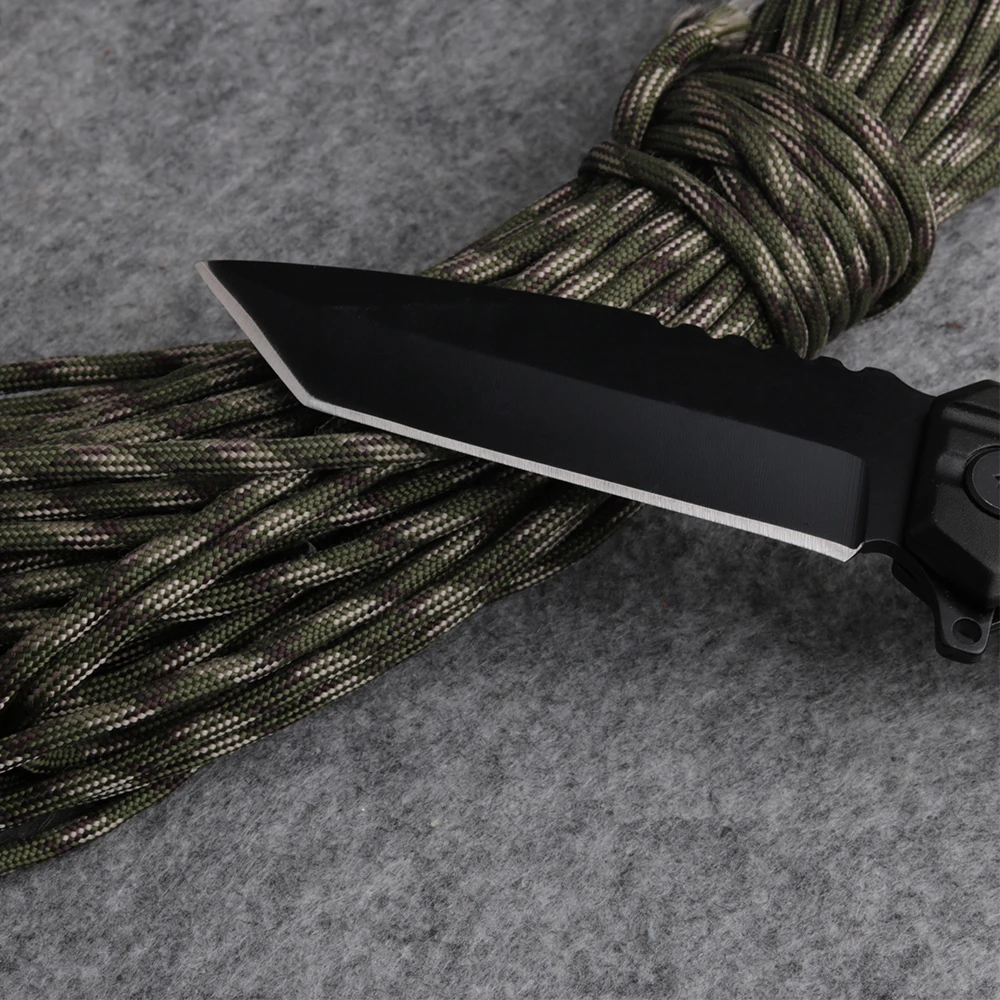 Black Tactical Folding Knife 3CR13MOV Steel Blade Pocket Survival Knives Aluminum Handle Huntting Fishing EDC Tools | Инструменты