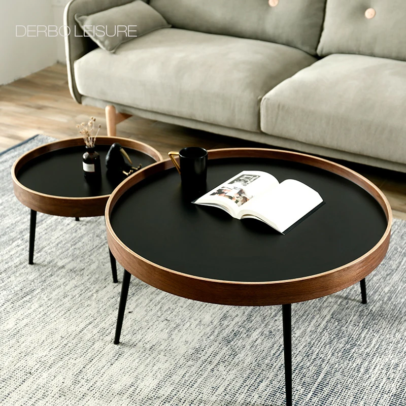 Современный классический модный дизайн Круглый Темный ореховый цвет фанера