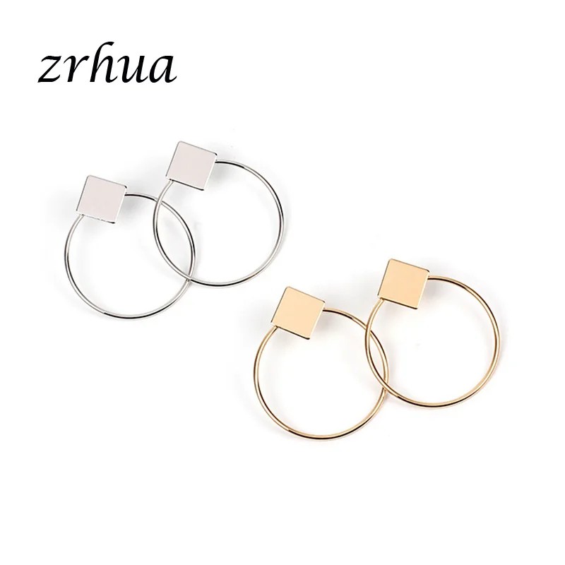 

ZRHUA Hollow Round Stud Earring for Women Female Jewelry Tiny Geometric Vintage Stud Earrings 2018 brincos para as mulheres