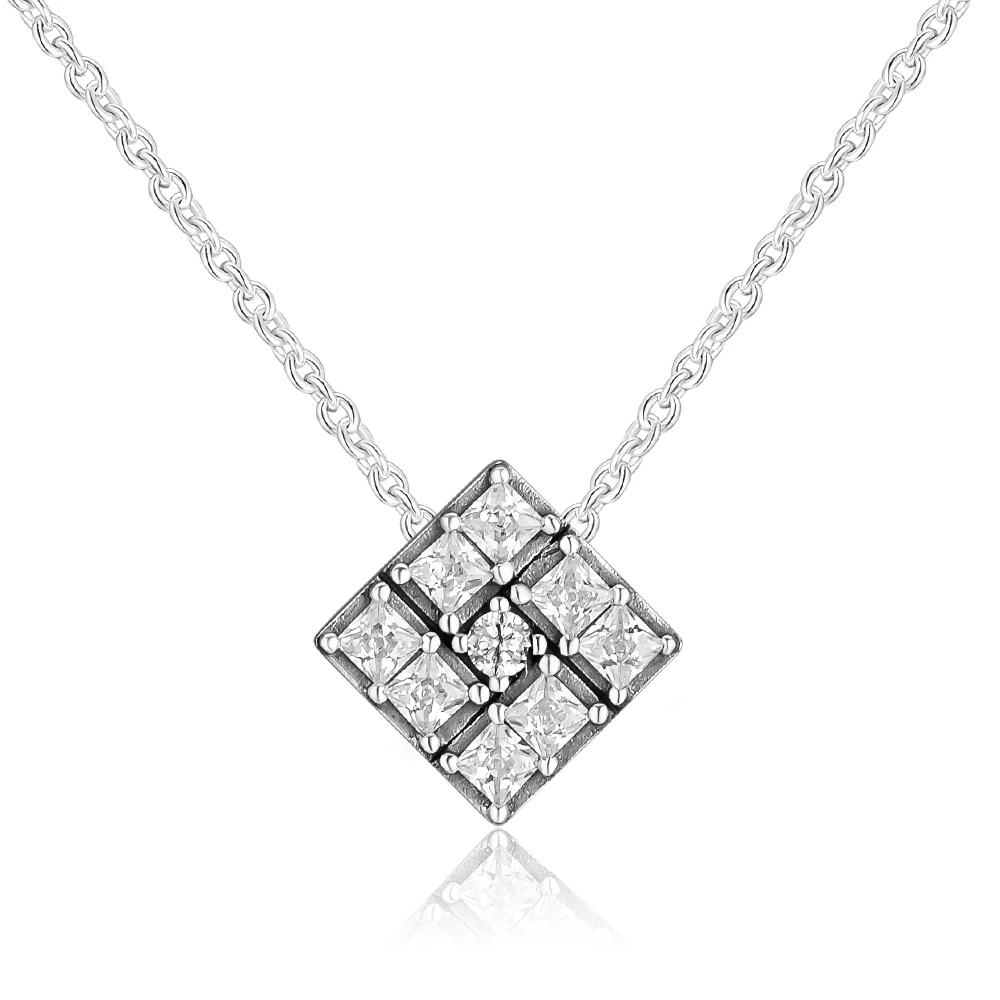 

Timeless Elegance Necklaces 100% 925 Sterling Silver Jewelry with Clear CZ Free Shipping