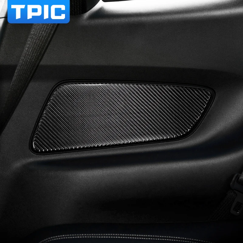 TPIC For Mustang Carbon Fiber 2 шт./лот Автомобильная Дверная панель Наклейка Автомобильные
