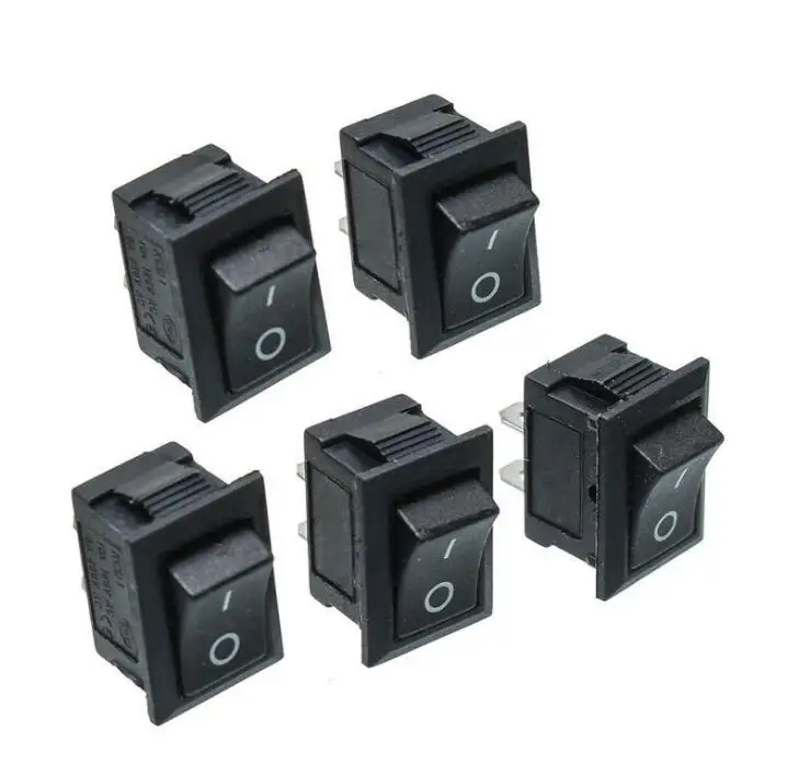 5 шт. 15*21 Мини Переключатель 6A 10A 250V KCD1 101 2Pin оснастки кнопка вкл/выключения