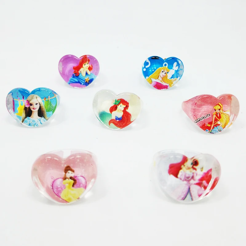 Оптовая продажа модные украшения для малышей 50 шт. милое кольцо принцессы с