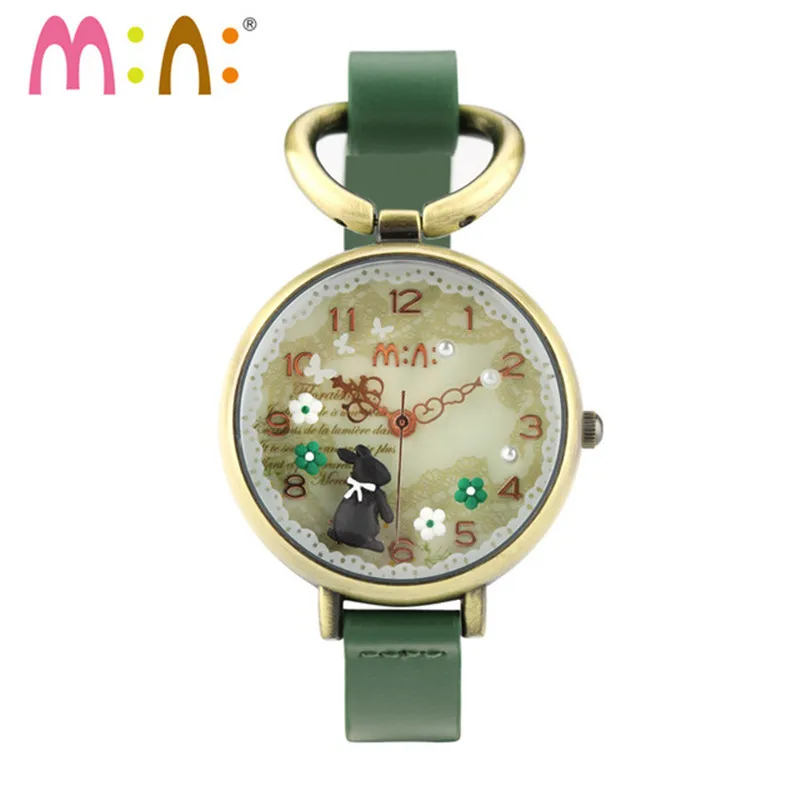 Reloj Mujer M: N: Брендовые женские часы водонепроницаемые женские кварцевые наручные часы ручной работы с 3D кроликом модные женские часы Relogio Feminino