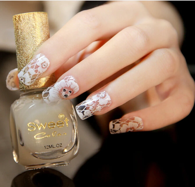 1 лист 3D сексуальный французский стиль белый кружевной бант стикер для дизайна