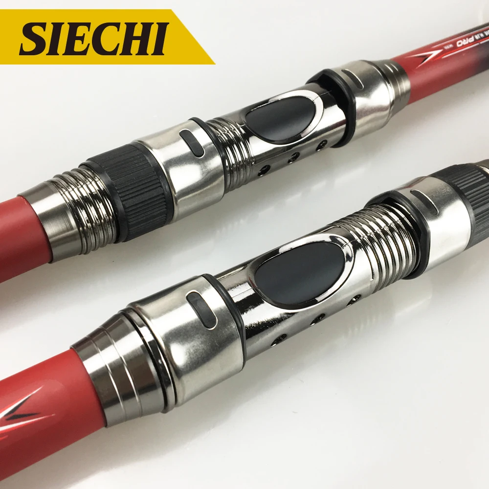 SIECHI мощная карбоновая телескопическая удочка металлические направляющие