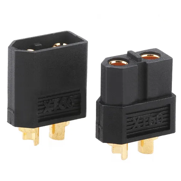 

100 pairs/lot Black XT60 XT-60 Connector Plug Male Female Gold Plated Banana Plug For RC Lipo Battery DZ0095