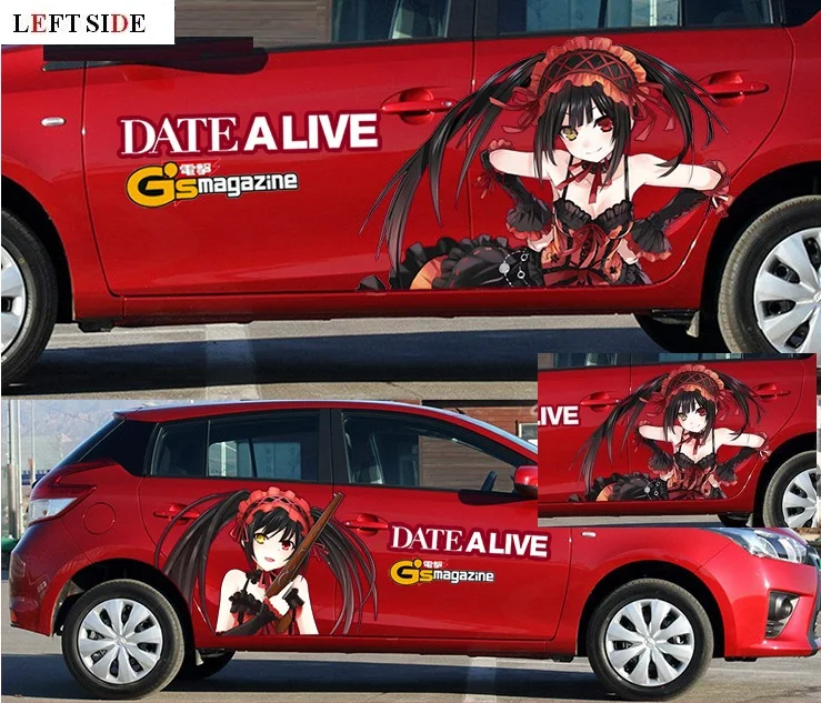2 шт. водонепроницаемые наклейки на автомобиль с рисунком|cartoon car sticker|car side stickersanime