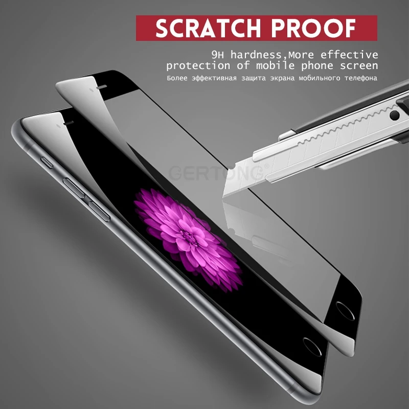 5D изогнутое закаленное стекло для iPhone X 8 7 Plus 6 6s полное покрытие Защитная пленка