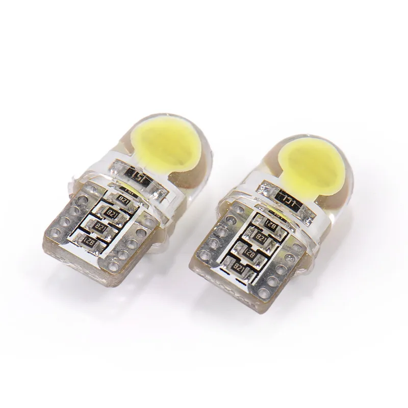 1 шт. супер яркий светодиодный T10 W5W 194 168 147 COB LED лампы силиконовые Дисплей широкие