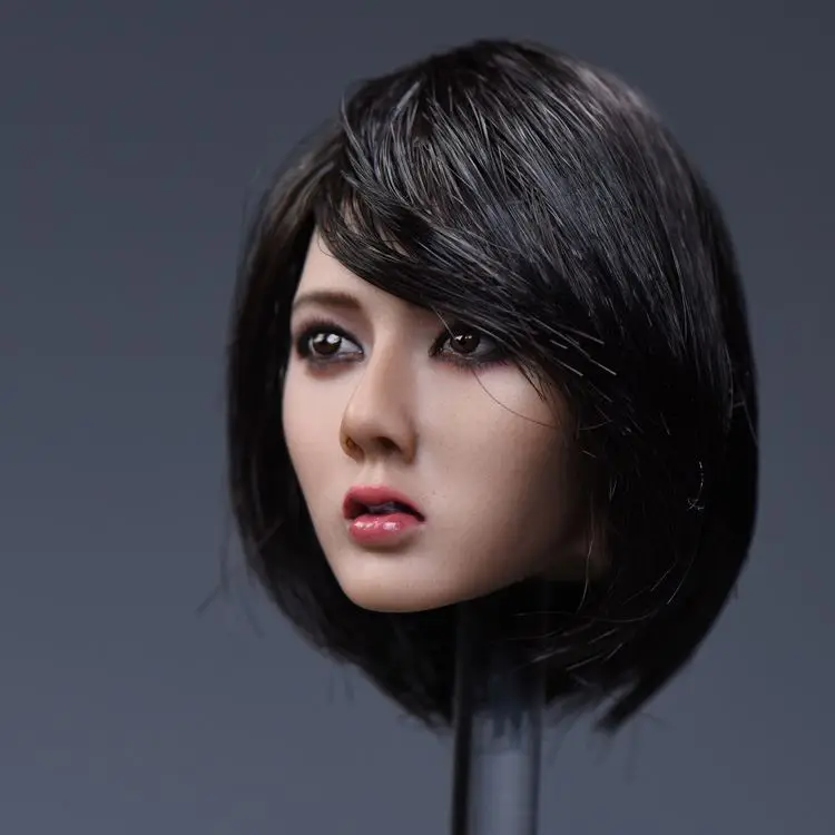 Коллекция 1/6 года азиатские красивые женские короткие черные волосы