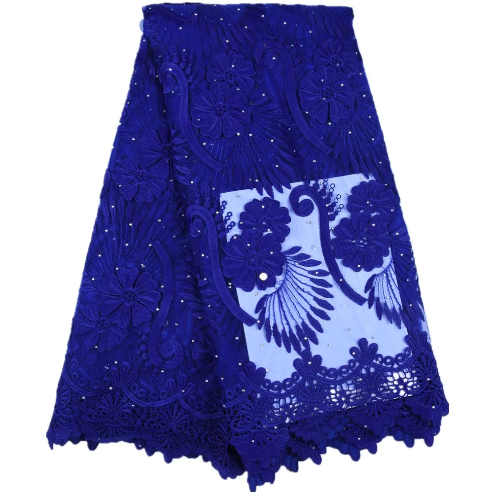 Nigerian Lace Fabric 2019 High Quality Milk Silk With Stones Rose Red African Net S1605 | Дом и сад