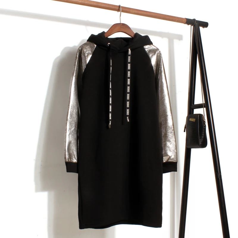 Модные женские туфли Толстовки длинные sweateshirts осень зима свободные casuali