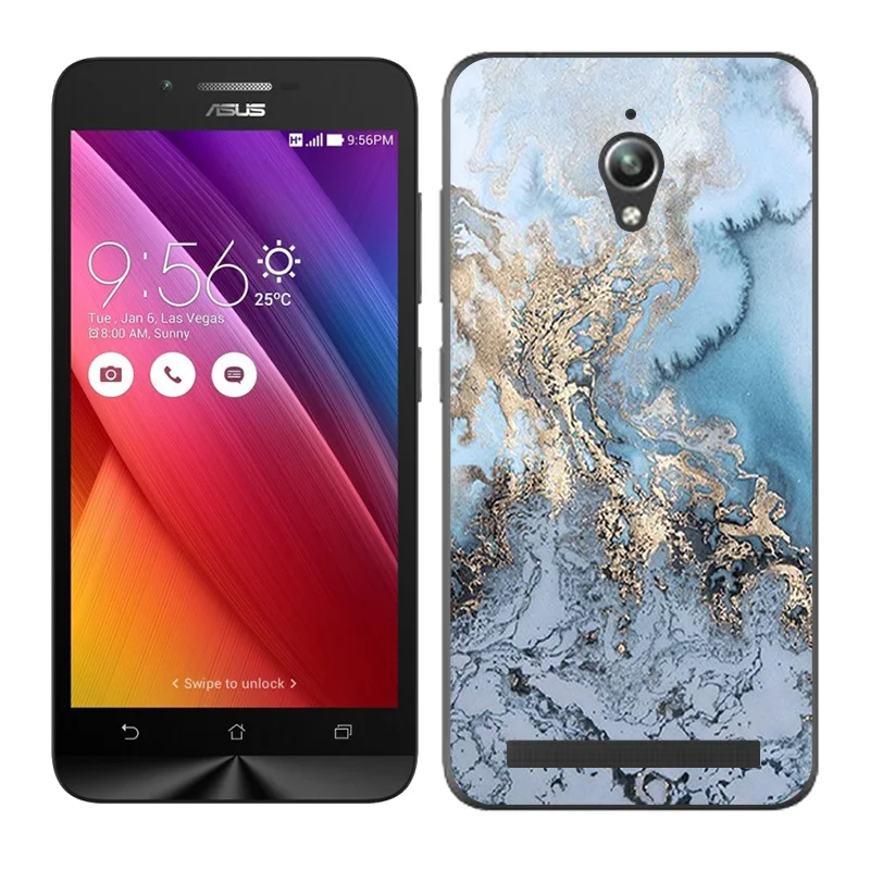6403 07 Защитный Мягкий чехол из ТПУ для ASUS Zenfone GO ZC500TG, 5,0 дюймов, чехол для телефона с пейзажем, окрашенный Для ZenFone GO ZC500TG Z00VD - Цвет: 6403 07