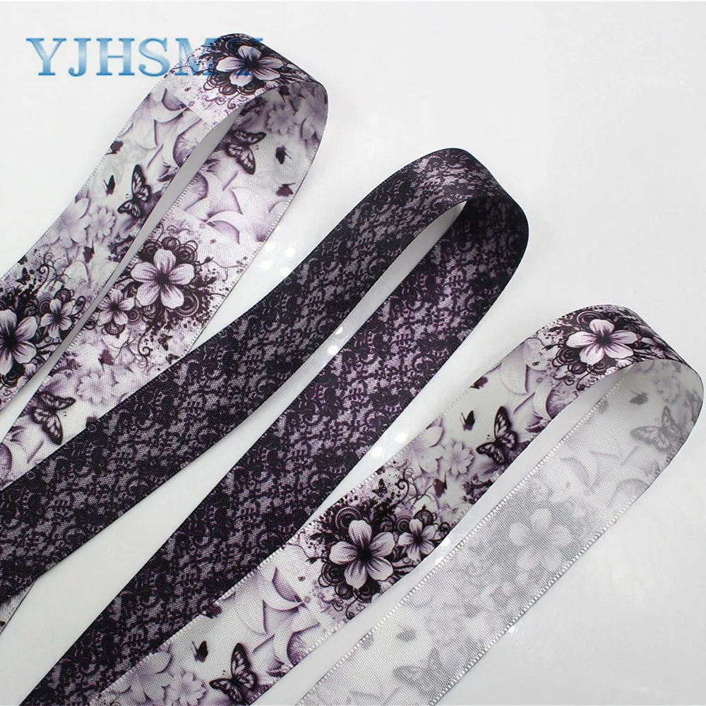 YJHSMY D 171201 389 25 мм 22 10 ярдов цветок мультфильм атласные ленты DIY ручной работы