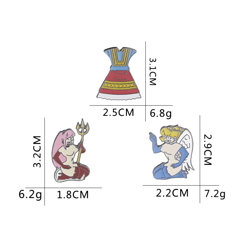 Высокое качество персональный Ангел демон сплав капля масло значок ювелирное