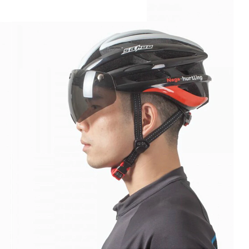 Шлем велосипедный SAHOO ультралегкий с очками 2018|bicycle helmet|bike helmetcasco ciclismo |