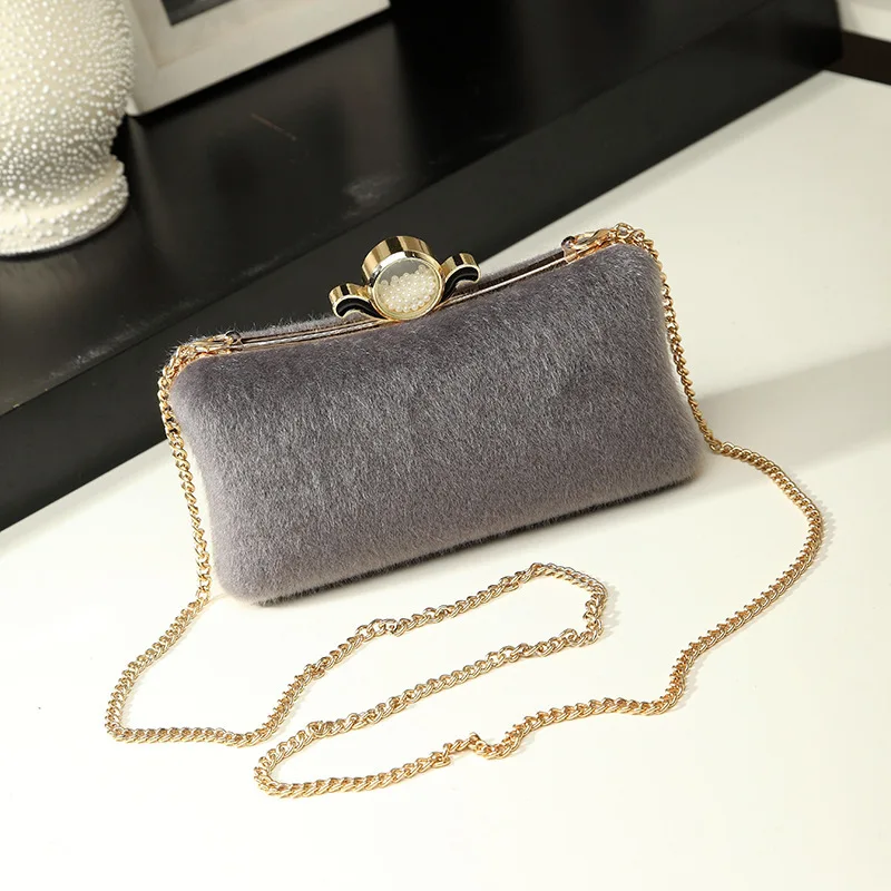 2019 Новый Мао клатч кольцевой зажим цепь Наплечная маленькая квадратная сумка