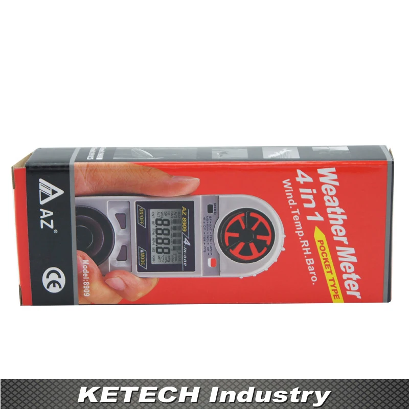 AZ-8910 Anemometer Weather Instrument / Temperature And Humidity Meter Atmospheric Pressure Tester/ Detector Altitude | Инструменты