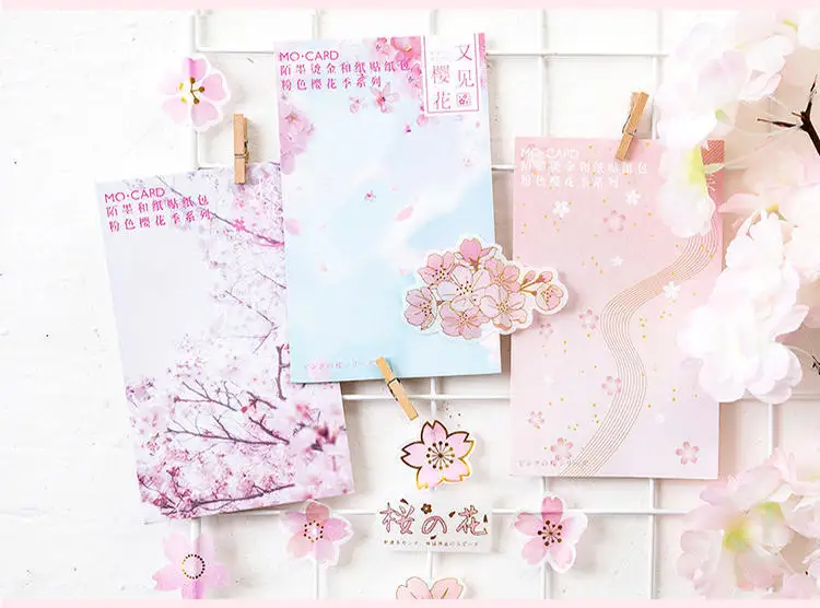 Kawaii Sakura милый набор наклеек бронзовая Цветочная наклейка s Art Kawaii DIY Украшение школьная пуля дневник в стиле Скрапбукинг
