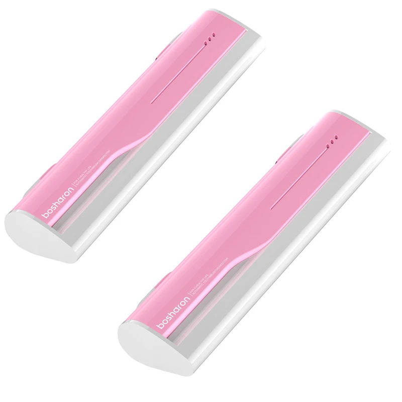 2 pcs Pink Портативный держатель для зубных щеток УФ дезинфицирующее средство USB перезаряжаемая Автоматическая дезинфекция зубная щетка для путешествий коробка аксессуары для ванной комнаты - Цвет: 2 pcs Pink