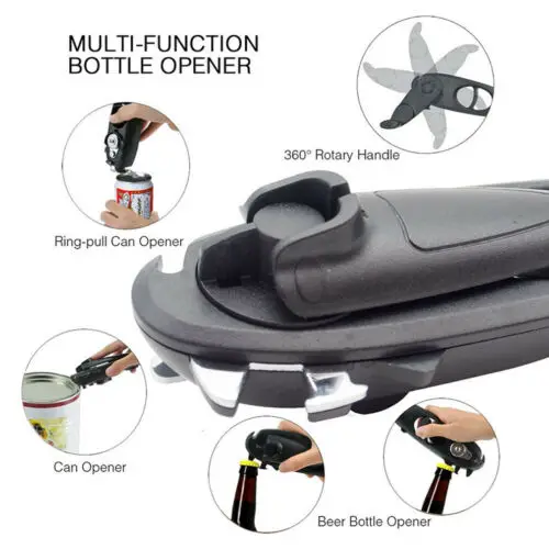 Manual Opener Tool Multi functional New Black Heavy Duty Iron Tin Can Cutter Comfort Handle Grip | Дом и сад