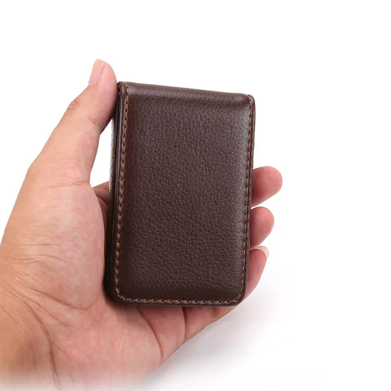 Визитница BISI GORO из искусственной кожи с RFID защитой винтажный кошелек для