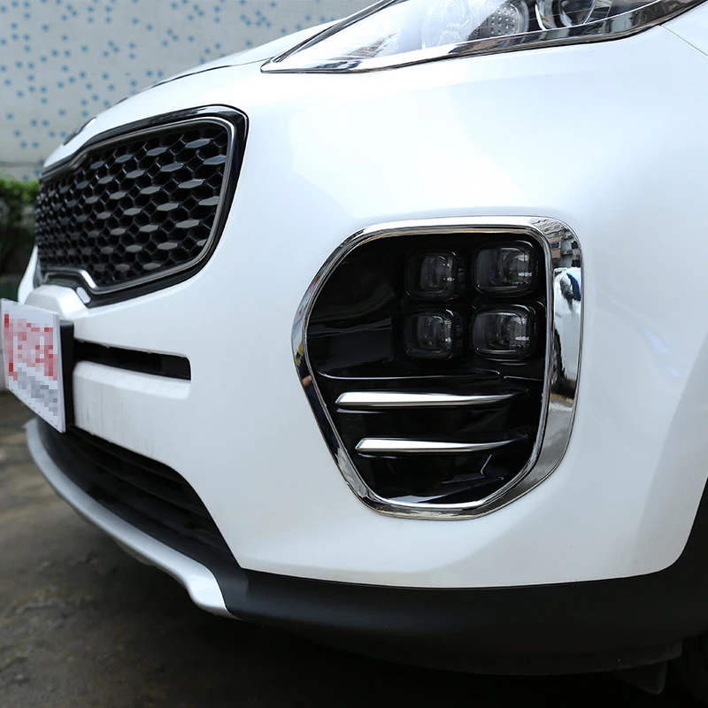 ABS хром для KIA Sportage KX5 4 QL 2016 2017 аксессуары стайлинга автомобиля передняя