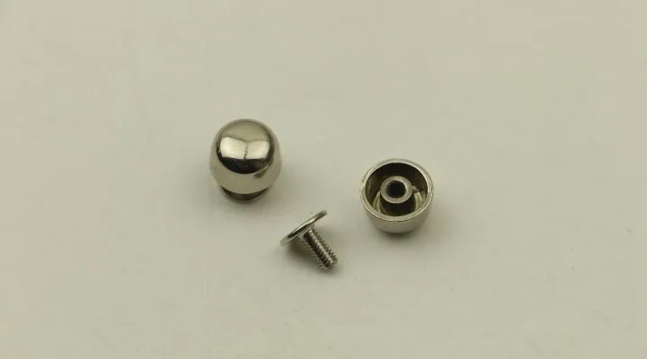 10Pcs Round Rivet Screw For Bags Hardware Handbag Decorative Studs Button Nail Metal Buckles Snap Hook Leather Craft Accessories - Цвет: Антикварное серебро