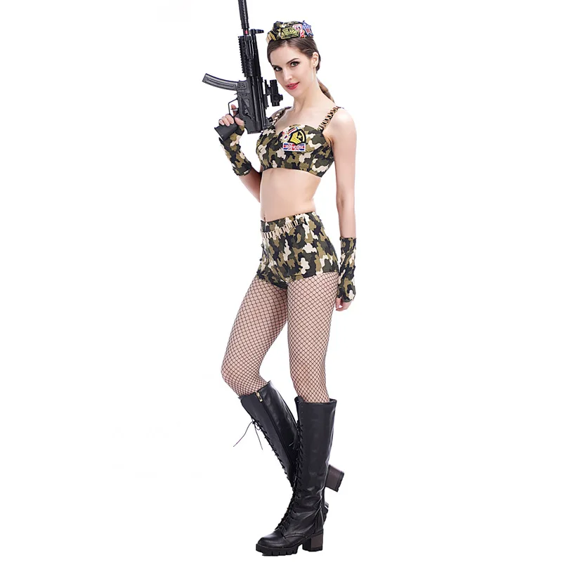 Женский костюм для косплея армейский зеленый ролевых игр 4 шт.|cosplay costume for women|halloween