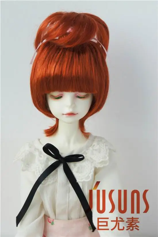 JD002 1/6 1/4 1/3 милый фонтан кукольный парик BJD парики Размер 6-7 дюймов 7-8 дюймов 8-9 дюймов кукольные волосы для модных кукольных аксессуаров - Цвет: 7-8inch Carrot SM130